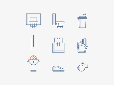 Alley-Oops I Did It Again Icon Set basketball clean contest flat free freebie icon icon set line line icon march madness minimal mock madness ncaa playoff simple sports underbelly vector