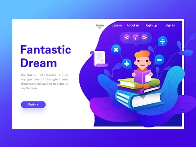 Fantastic design illustration web