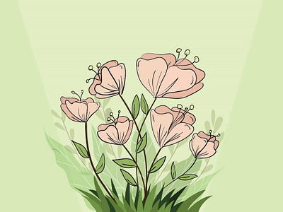 Flowers adobe illustration adobe illustrator art design drawing flat flat design graphic design illustration illustrator minimalis sketch vector