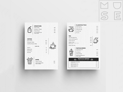 Matcha Series Menu bar branding cafe design graphics menu menu bar menu card menu design restaraunt restaurant menu tea vegetarian yummy menu