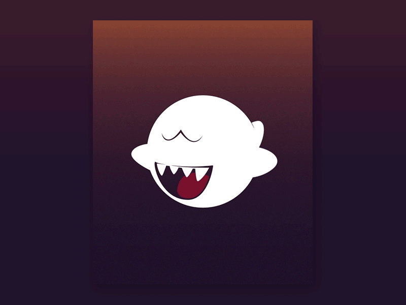 boo boo ghost illustration motion nintendo spooky super mario