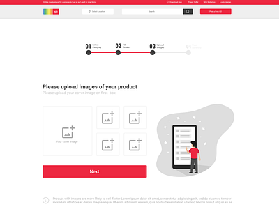 Upload images Process app concept app screens branding color delhi design design agency design app dribbble ecommerce ecommerce business illustration logo red color typography ui ux vector web website