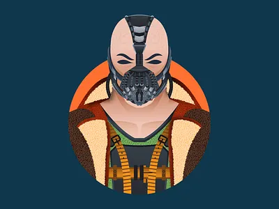 Bane bane character dc dccomics design dribbble follow graphicdesign illustration shot super vector villain