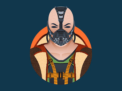 Bane bane character dc dccomics design dribbble follow graphicdesign illustration shot super vector villain