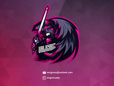 Valkyrie army art artwork branding brandingidentity casual design esport esportlogo gaming gaminglogo graphicdesign illustration logo mascot simple valkyrie vector visualbranding wing