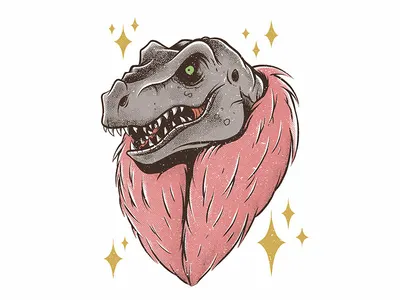 T-Rex dinosaur dinosaurus distressed editorial glam illustration jurassic lizard magazine photoshop press print surrealism t rex texture trex tyrannosaurus tyrannosaurus rex weird yorokobu