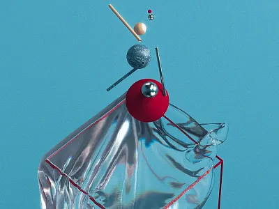 Everydays in cinema 4d abstract basic shapes bdsr blue c4d cinema 4d clean design everydays modern art plastic spheres still life