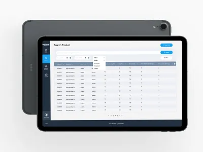 Logistics & Warehouse App. design list logistic mock up search table ui warehouse wire frame