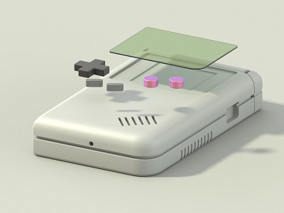 Nintendo Game Boy! 3d blender blender3d c4d concept cycles gameboy illustration isomatric lowpoly nintendo render