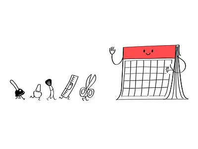 Calendar booking calendar hi level scissors