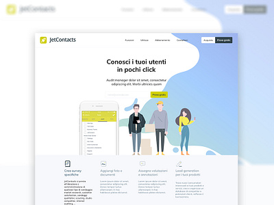 JetContacts adobe audit hitech home homepage homepagedesign illustration illustrator ios iphone job lead generation management management app smartphone software software house ui ux work