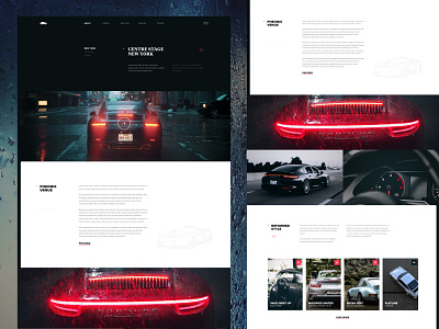 Porsche NY car design interaction landing page porsche showcase ui ux website