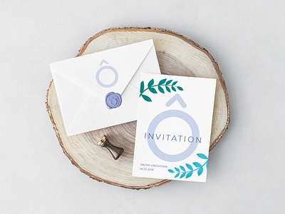 l'Ô - VIP invitation card concept branding branding and identity branding concept branding design clean design design illustrator cc indesign invitation invitation card invitation cards invitation design invitation flyer leaf leaves logo luxurious plants simple design water logo