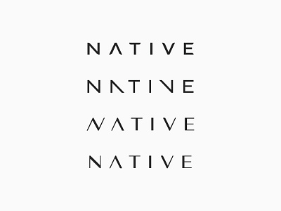 Native wordmark exploration black icon letter letters logo mark native nature symbol white wordmark