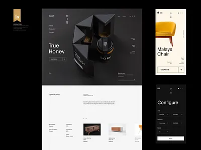 Decork black branding clean design grid header layout minimal modern navigation simple typo typography ui ux web website whitespace
