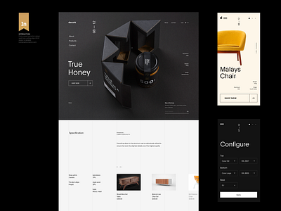 Decork black branding clean design grid header layout minimal modern navigation simple typo typography ui ux web website whitespace