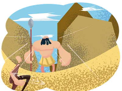 David Vs Goliath design illustration vector