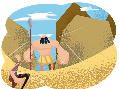 David Vs Goliath design illustration vector