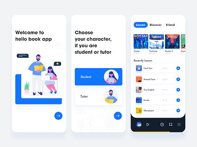 APP UI app book card color design education illustration study ui
