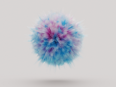 Sleep inducing fur ball 3d 3d art b3d ball blender3d cyclesrender design fur hair illustration material practice whiskers