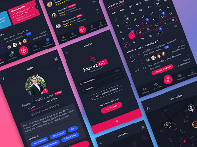 ExpertLife - Business Network app design app designer b2b business business app experts flat design interface design interface design templates interface designer ios ios app ios app design network networking social network start up travel app ui ux design ux designer