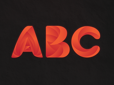 Alphabet Design - ABC abc alpahabet bold curve curves design gradient grid juicy letter letters logo logo alphabet logo design orange red shadows shapes typography vector