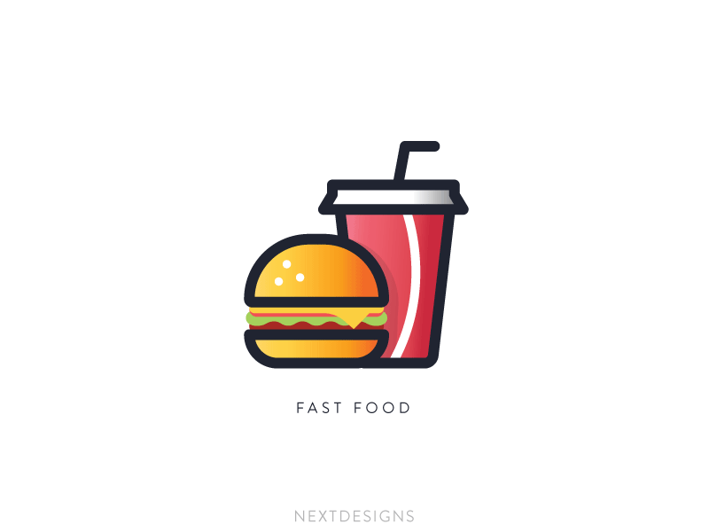 Fast Food art beverage burger cold drinks debute dribbble drinks fast food flat design flatdesign food icon iconography icons illustration illustrator playoff playoffs summer vector