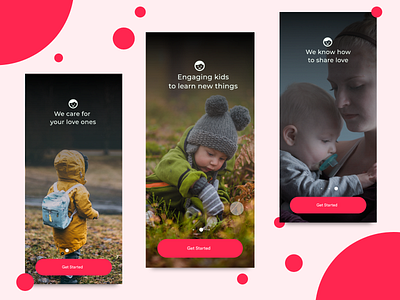 On Demand Babysitting Service Business App clean design designer interface landing page layout minimal minimalistic page typography ui uidesign uiwebdesign userinterface ux web web design webdesign webpage website