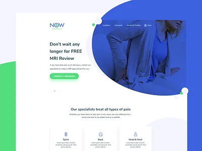 Web Design clean landing page web design website