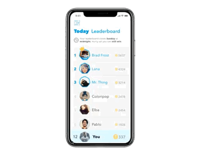 Leaderboard Screen 019 app challenge dailyui leaferboard ui