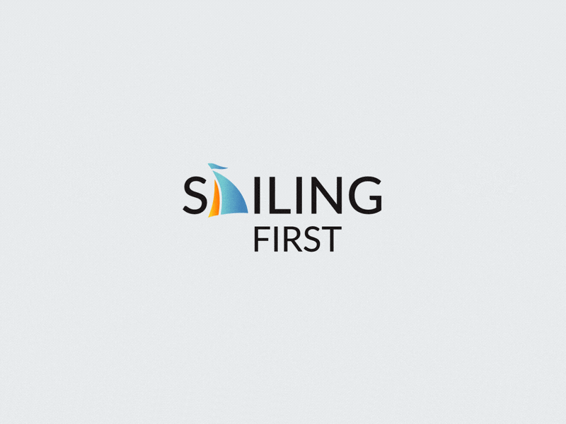 Sailing First 2d animation after effects animation design gif logo logo animation logo design motion motion design sailing