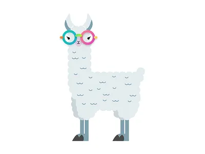 No Prob-Llama Illustration for 22seven 22seven 2d 2d character character character design design finance fintech flat flat design goggles graphic graphic design illustration llama mascot mascot character sketch ui vector