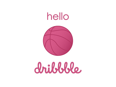 Hello dribbble design hello dribbble illustration illustrator pink vector