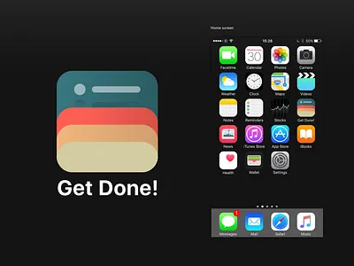Get Done! App Icon Design dailyui dailyui 005 design geometric design geometry gradient icon icon app logo minimalist simple ui