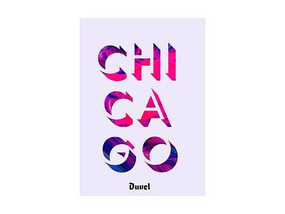 Chicago Dribbble businesscard colors design fun illustration logo marble pink poster purple typogaphy vector