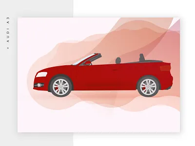 Audi A3 adobe audi car flat illustration illustrator vector