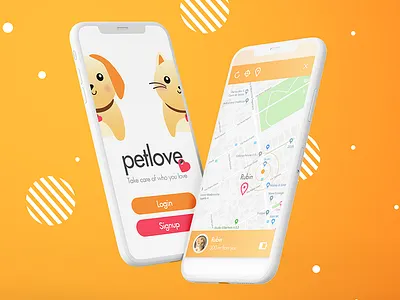 Petlove - Concept Pets App Mobile Ui animals app mobile cat dog illustrations logo design loriel design mobile design pets app ui uiux design