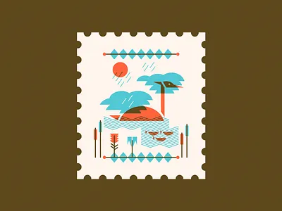 Spring [Illustration #2] bird fish flower label lake nature rain spring sun water wild