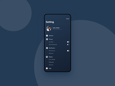 Settings Page UI Design behance dailyui dribbble settingui ui ui concept uidesign ux