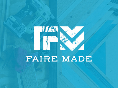 Faire Made Logo branding design f icon logo logotype m texture wood woodwork