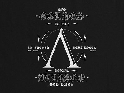 ALLISON Los golpes te dan la fuerza apparel clothing design merch merch design music pop pop punk punk punk music tee tees texture tshirt tshirt design typography vector