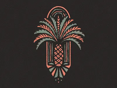 Room To Grow design drawing hand drawn illustration lines palm texture tropical vintage