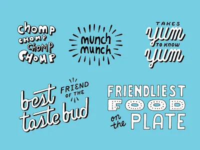 Tofurky Phrases 2 hand drawn lettering typography
