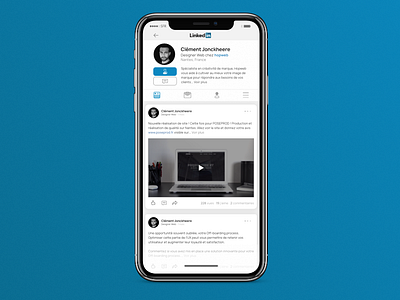 LinkedIn - User Profil app ui card dailyui006 dailyui6 feed iphone linkedin mobile mobile app profil user user profile