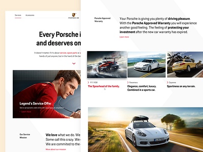 Maintenance & Spare Parts (Porsche) automotive car cars flat landing page layout layoutdesign minimal porsche shadow ui ux website