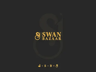 Swan Bazar Logo bazaar brand branding design graphic illustration logo swan vector