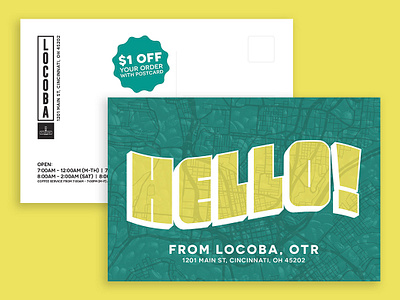 LOCOBA Postcard branding content creation content design design illustrator postcard design postcards print