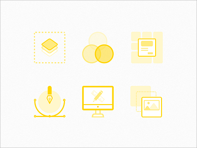 Icon set branding design illustration designer designer icons icon set icons icons pack icons set illustration landing page line photography print ui ui concept web banner web design yellow icon