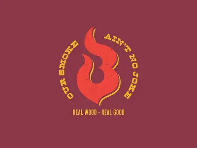 Benny's Texas BBQ Logo – Secondary badge bbq branding design flat icon identity illustration illustrator logo minimal smoke texas type typography vector wood