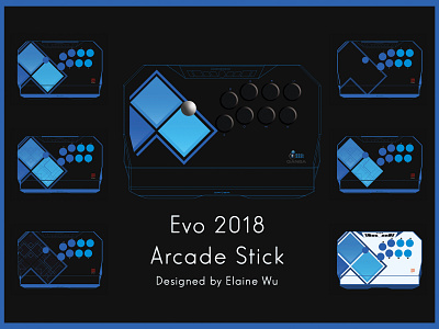 Evo Arcade Stick graphic design product design